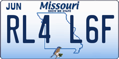 MO license plate RL4L6F