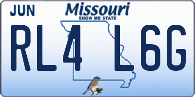 MO license plate RL4L6G