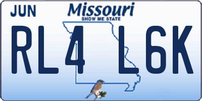 MO license plate RL4L6K