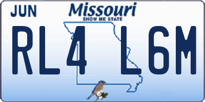 MO license plate RL4L6M