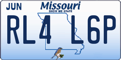 MO license plate RL4L6P