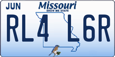 MO license plate RL4L6R