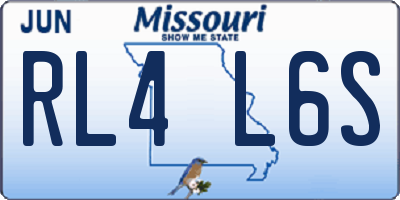 MO license plate RL4L6S