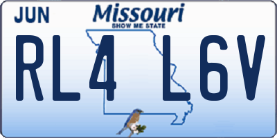 MO license plate RL4L6V