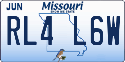 MO license plate RL4L6W