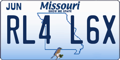 MO license plate RL4L6X
