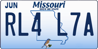 MO license plate RL4L7A