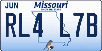 MO license plate RL4L7B