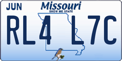 MO license plate RL4L7C