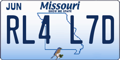 MO license plate RL4L7D