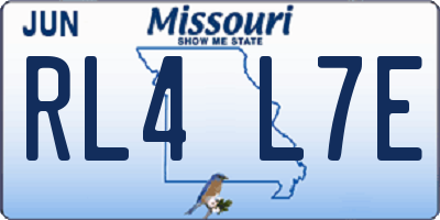 MO license plate RL4L7E