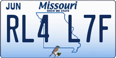 MO license plate RL4L7F