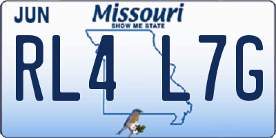 MO license plate RL4L7G