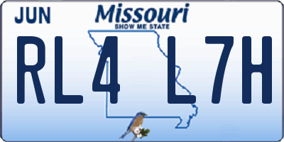 MO license plate RL4L7H
