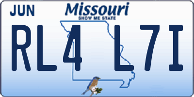 MO license plate RL4L7I
