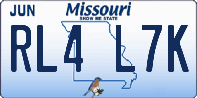 MO license plate RL4L7K