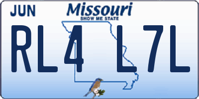MO license plate RL4L7L