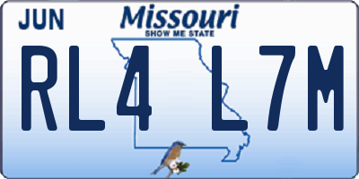 MO license plate RL4L7M