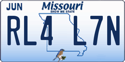 MO license plate RL4L7N
