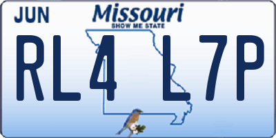MO license plate RL4L7P