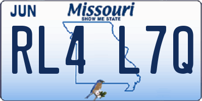 MO license plate RL4L7Q