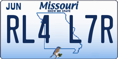 MO license plate RL4L7R