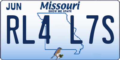 MO license plate RL4L7S