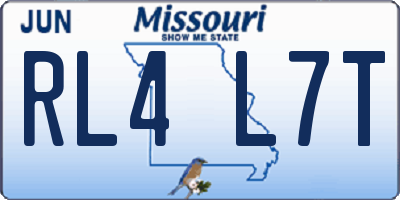 MO license plate RL4L7T