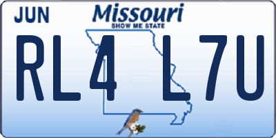 MO license plate RL4L7U