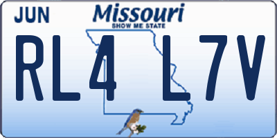 MO license plate RL4L7V