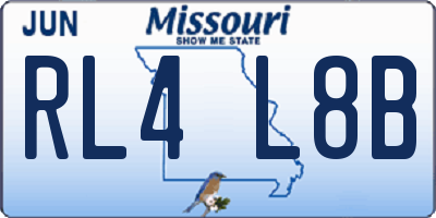 MO license plate RL4L8B