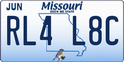 MO license plate RL4L8C