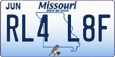 MO license plate RL4L8F