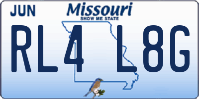 MO license plate RL4L8G