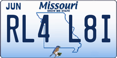 MO license plate RL4L8I