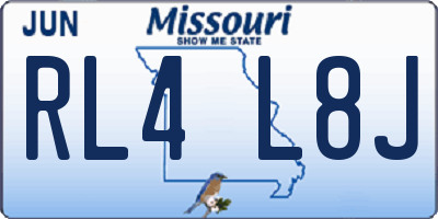 MO license plate RL4L8J