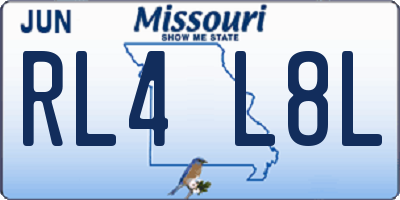 MO license plate RL4L8L