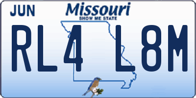 MO license plate RL4L8M