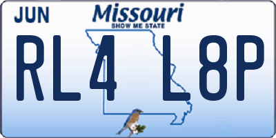 MO license plate RL4L8P