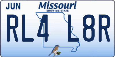 MO license plate RL4L8R