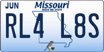 MO license plate RL4L8S