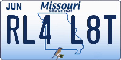 MO license plate RL4L8T