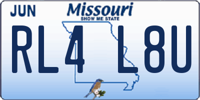 MO license plate RL4L8U