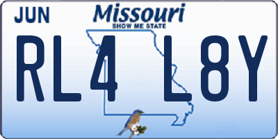 MO license plate RL4L8Y