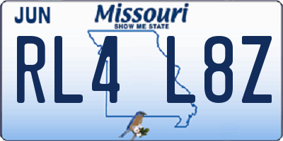 MO license plate RL4L8Z