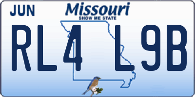MO license plate RL4L9B