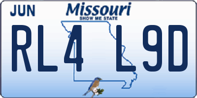 MO license plate RL4L9D