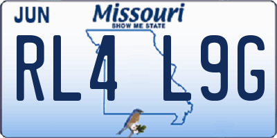 MO license plate RL4L9G