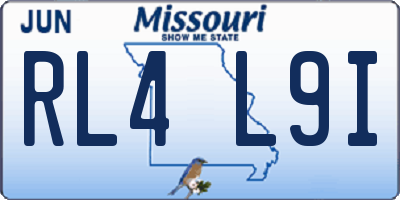 MO license plate RL4L9I