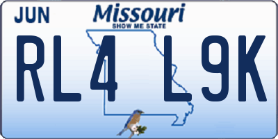 MO license plate RL4L9K
